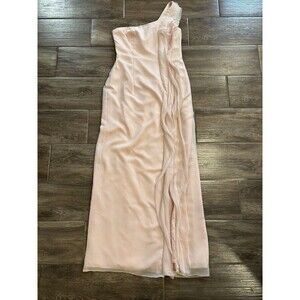 Vera Wang Pink Women’s Size 12 One Shoulder Gown With Side Slit